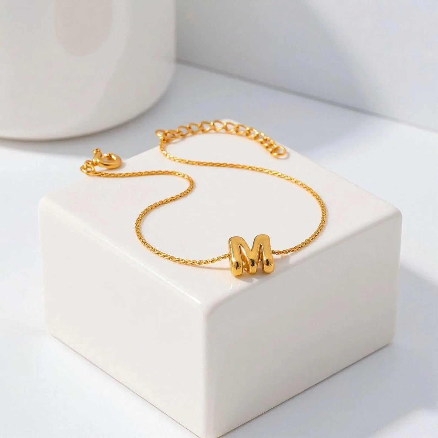 Bubble Initial Bracelet