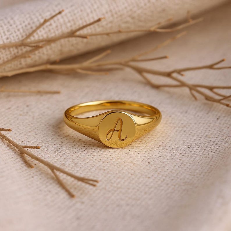 Initial Signet Ring