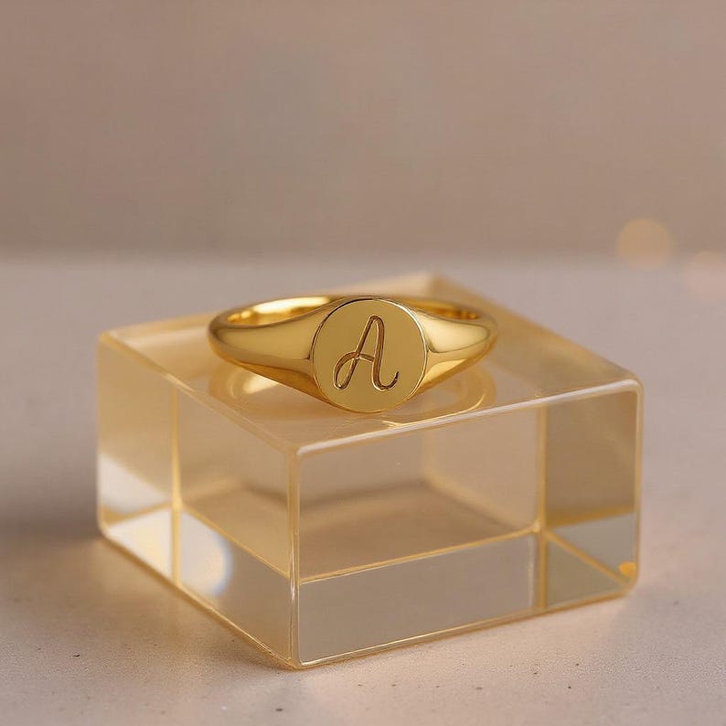 Initial Signet Ring