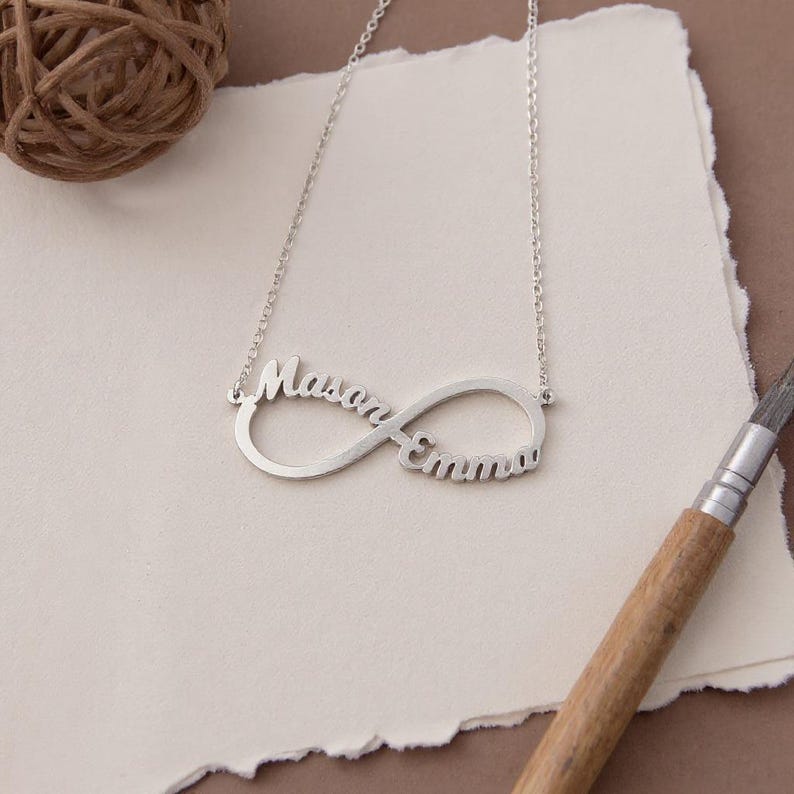 Couple Name Infinity Necklace