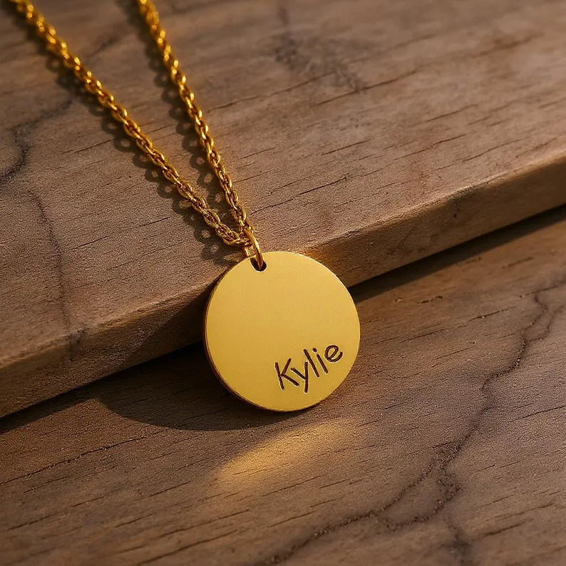 Disc Name Necklace