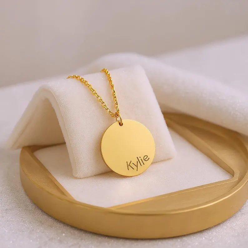 Disc Name Necklace