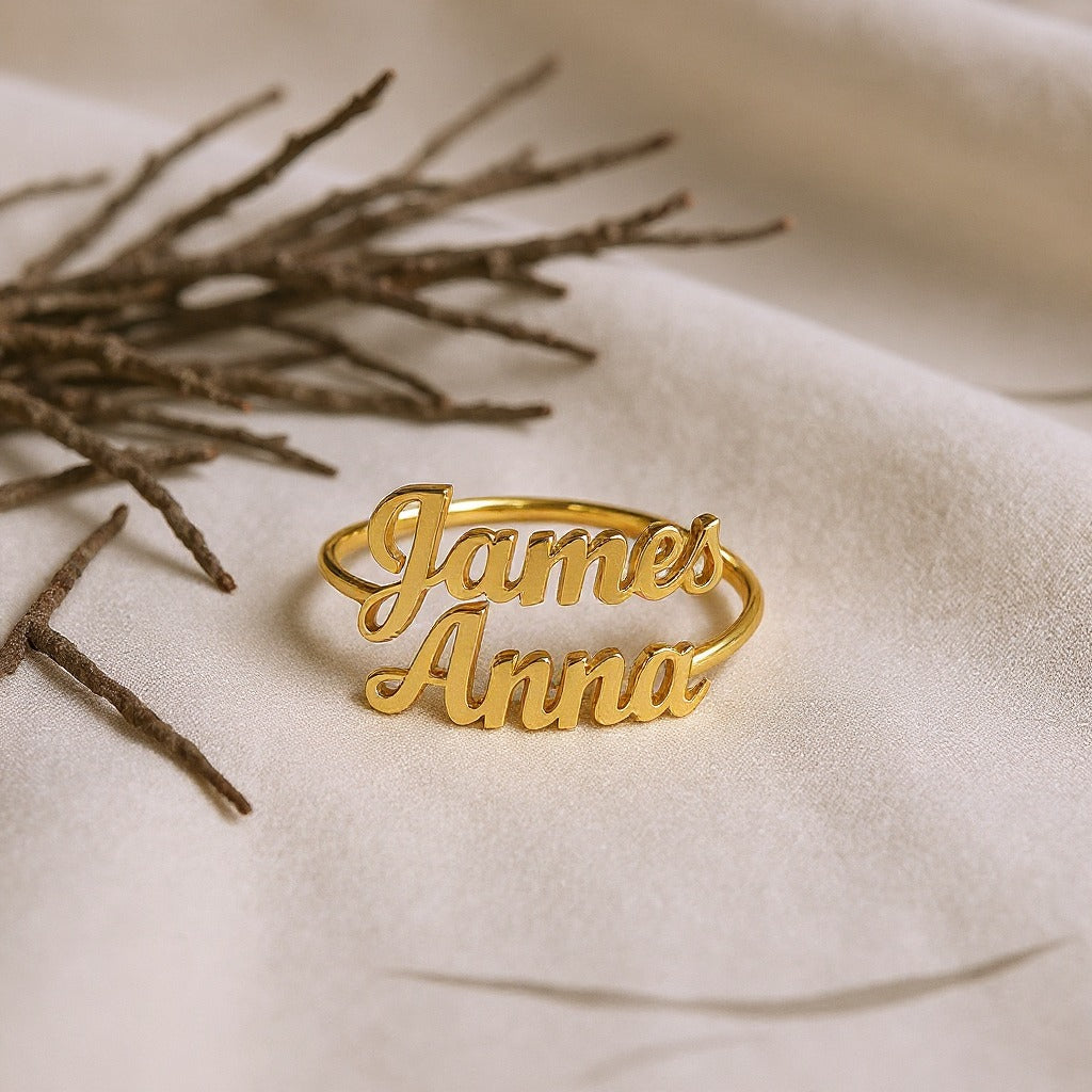 Couple Name Ring