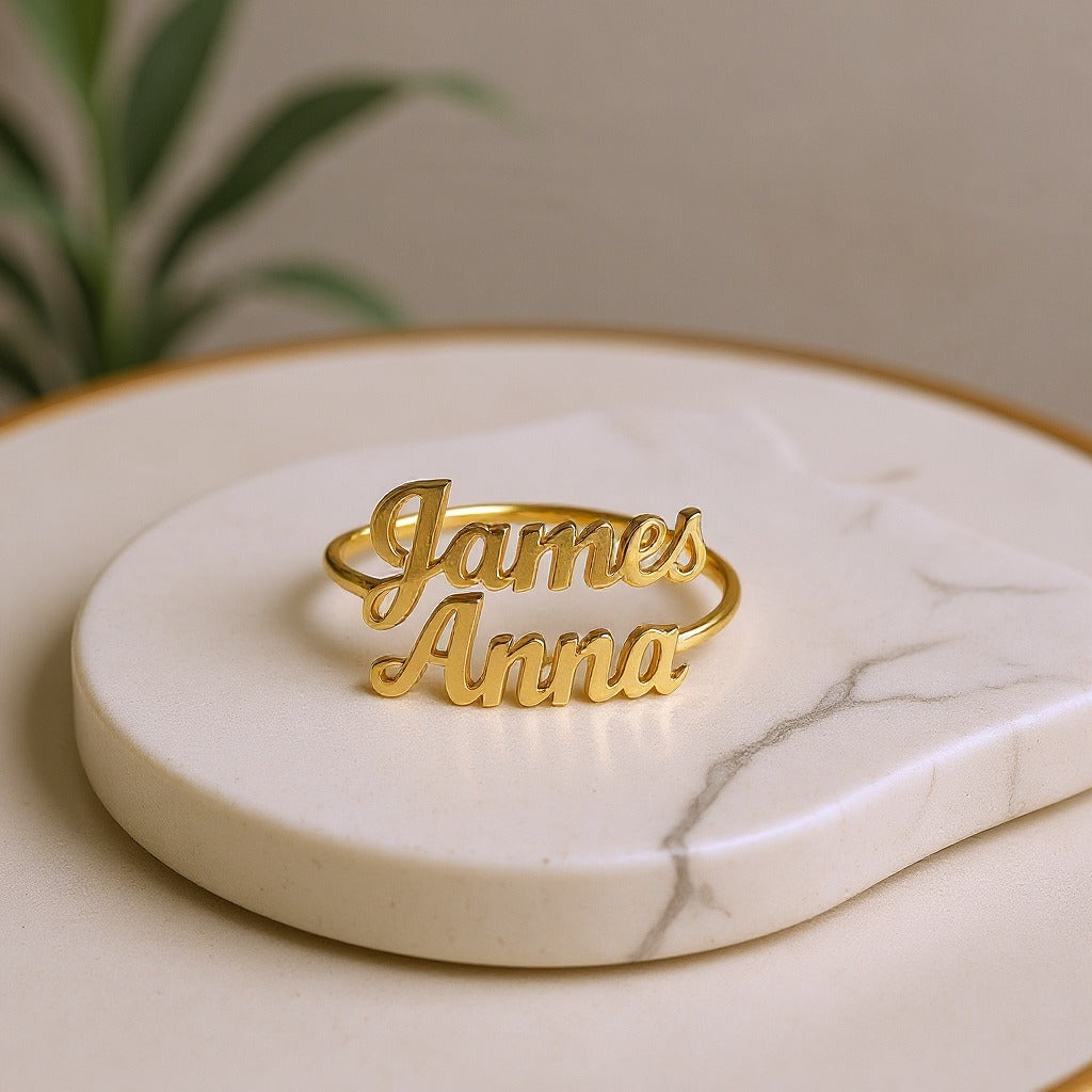 Couple Name Ring