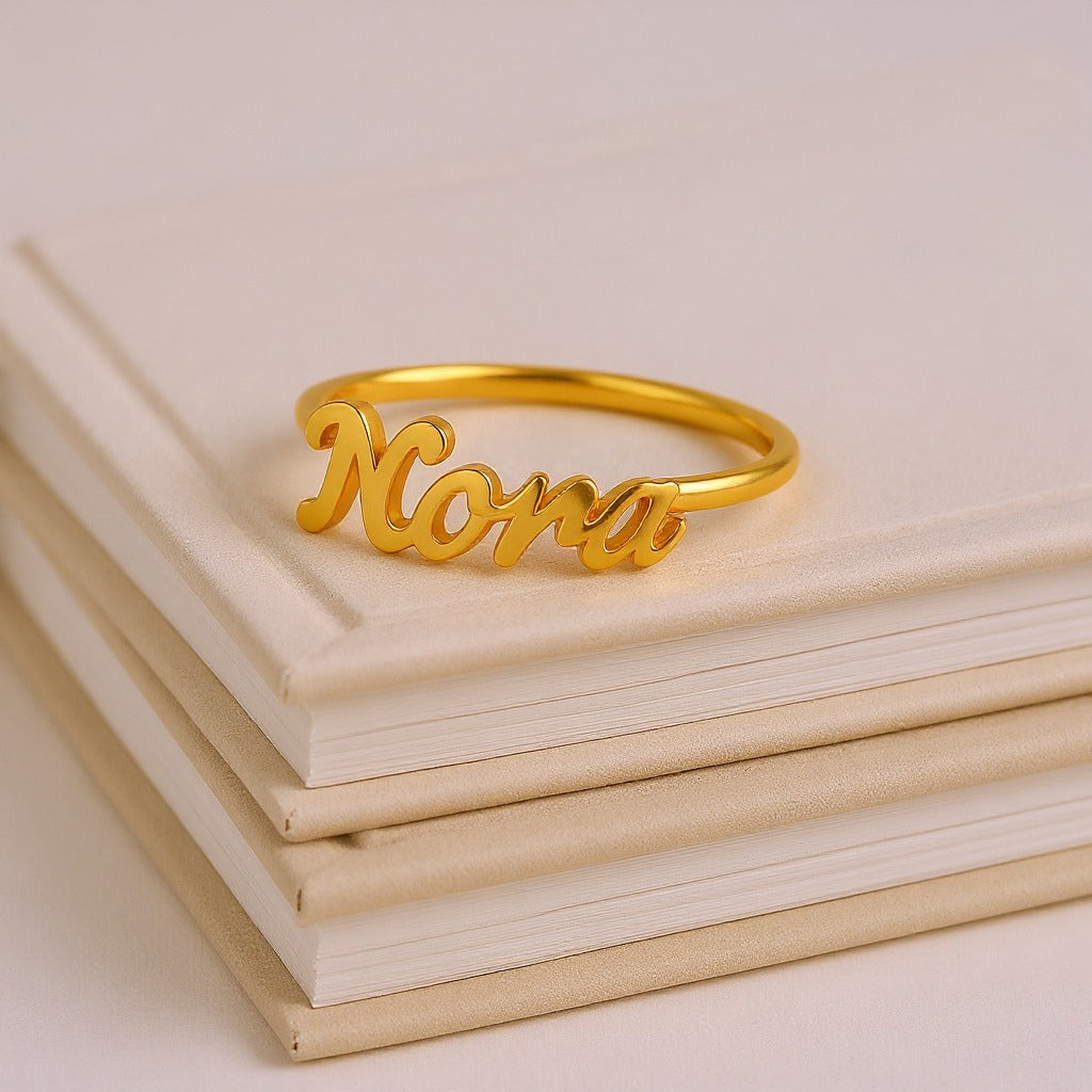 Elegant Customizable Name Ring