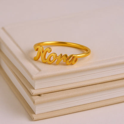 Elegant Customizable Name Ring