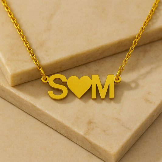 Couple Initial Necklace
