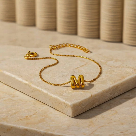 Bubble Initial Bracelet