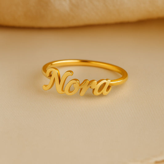 Elegant Customizable Name Ring