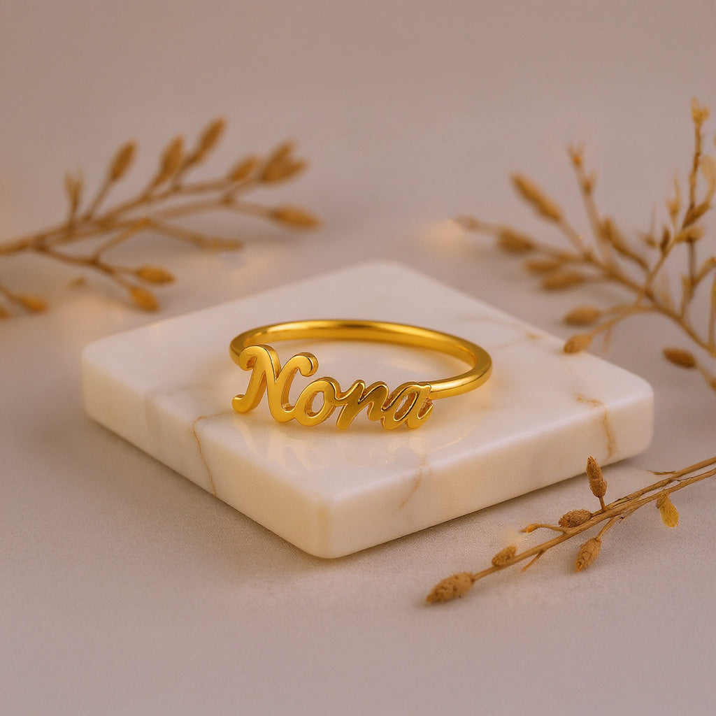 Elegant Customizable Name Ring