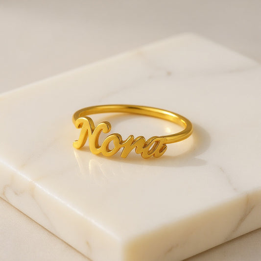 Elegant Customizable Name Ring