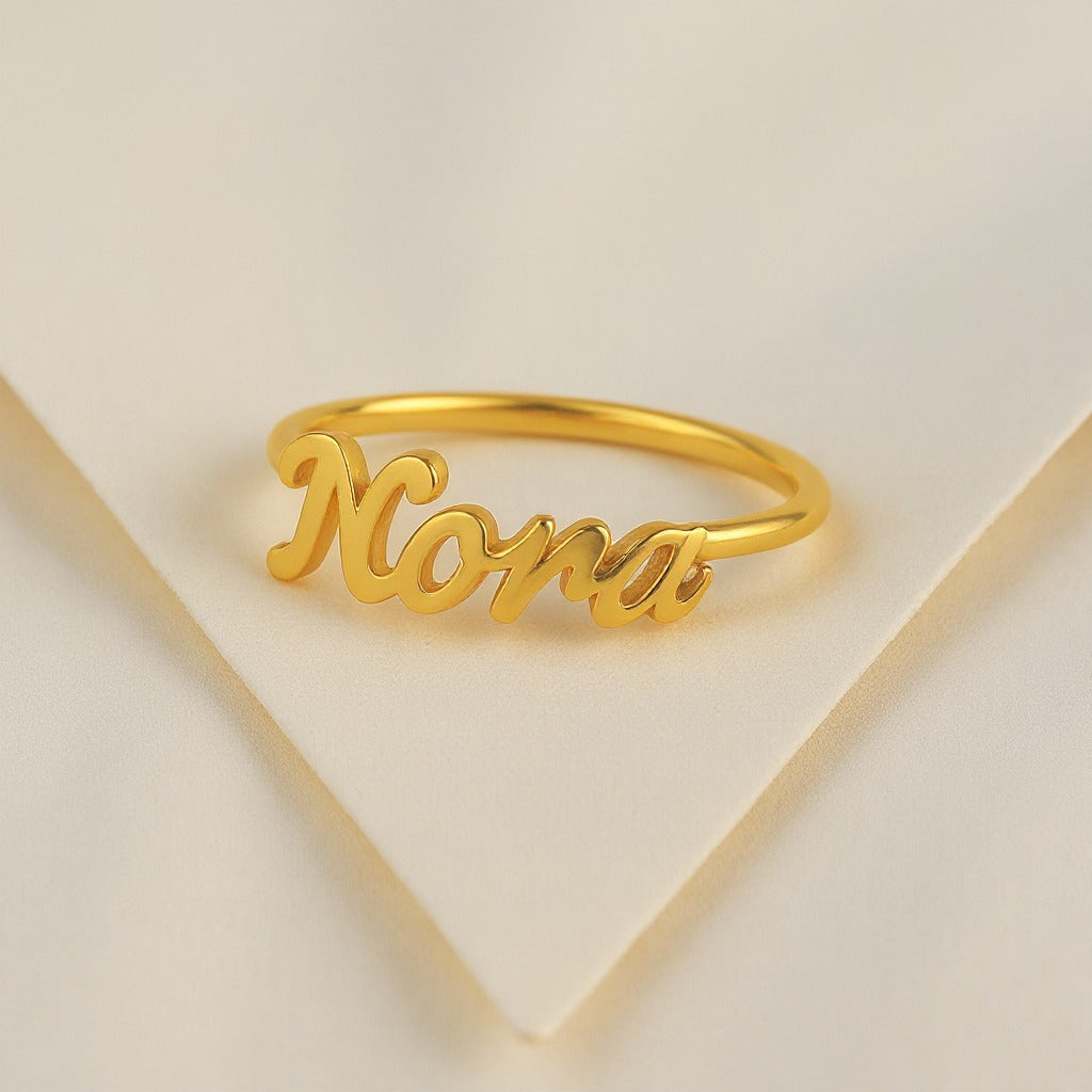 Elegant Customizable Name Ring
