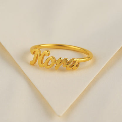Elegant Customizable Name Ring