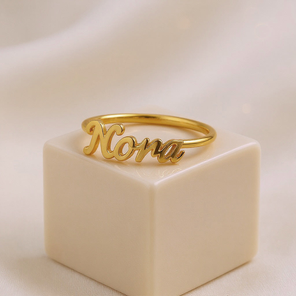 Elegant Customizable Name Ring