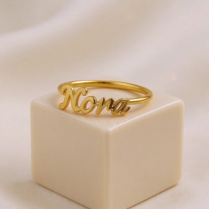 Elegant Customizable Name Ring
