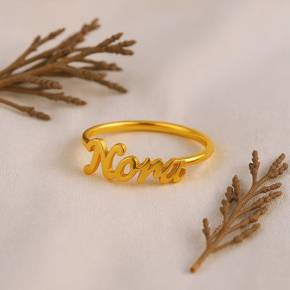 Elegant Customizable Name Ring