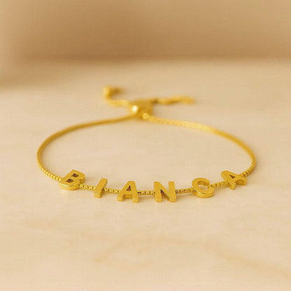 Box Chain Letter Bracelet