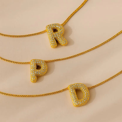 Diamond Paved Initial Necklace