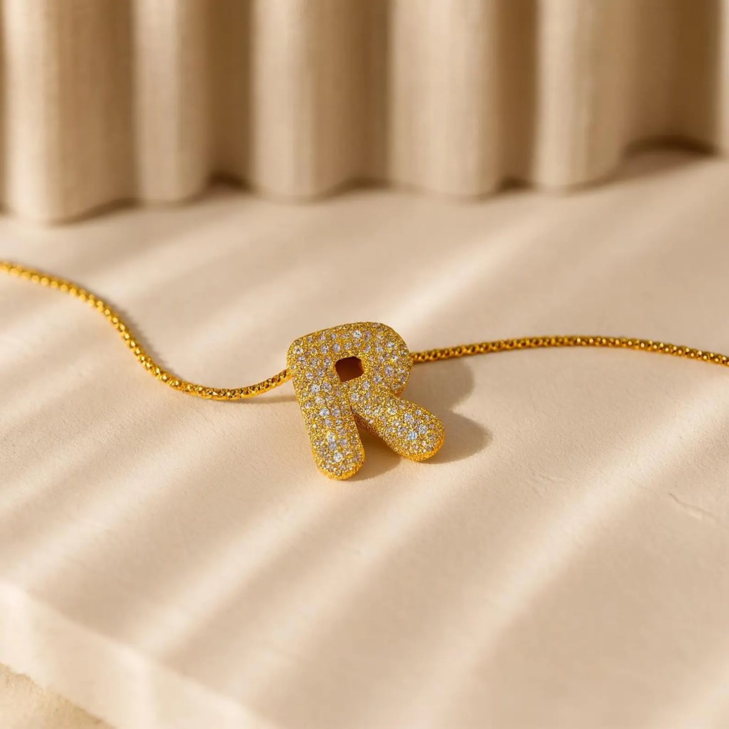 Diamond Paved Initial Necklace