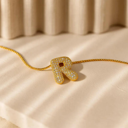 Diamond Paved Initial Necklace