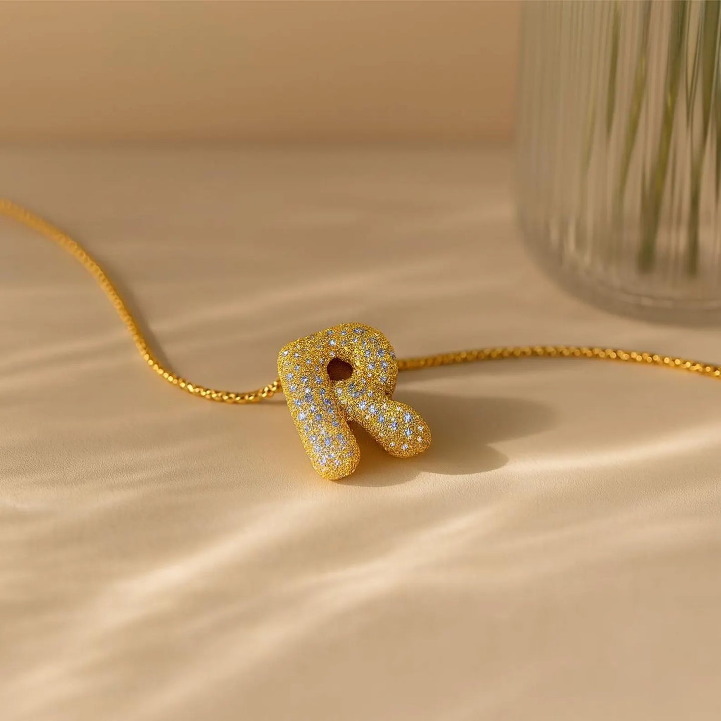 Diamond Paved Initial Necklace