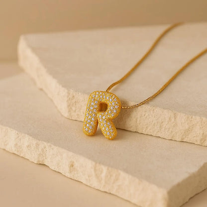 Diamond Paved Initial Necklace