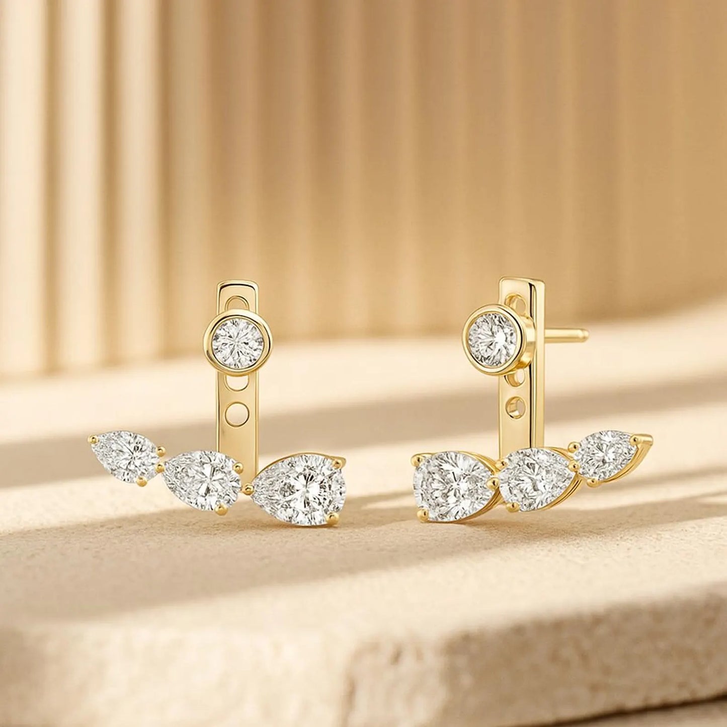 Floating Diamond Earring