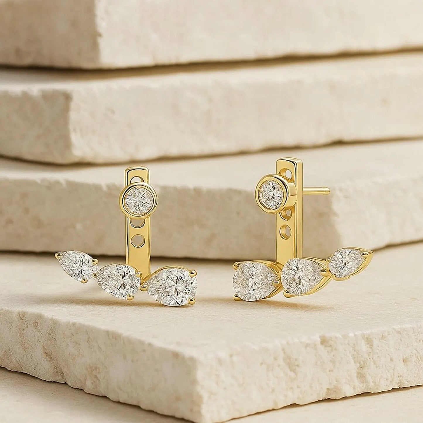 Floating Diamond Earring