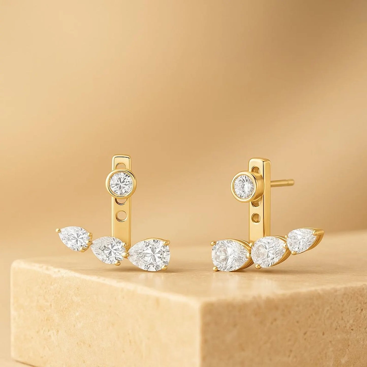 Floating Diamond Earring