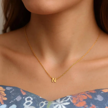 Dainty Initial Necklace Customizable