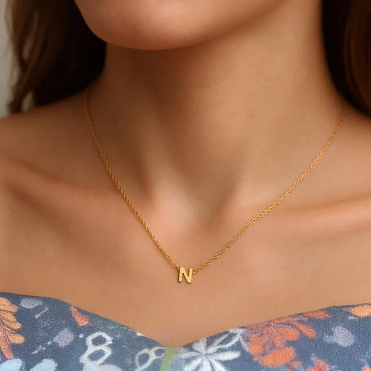 Dainty Initial Necklace Customizable
