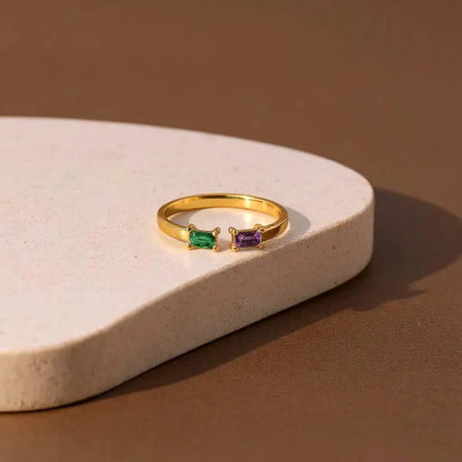 Double Birthstone Ring