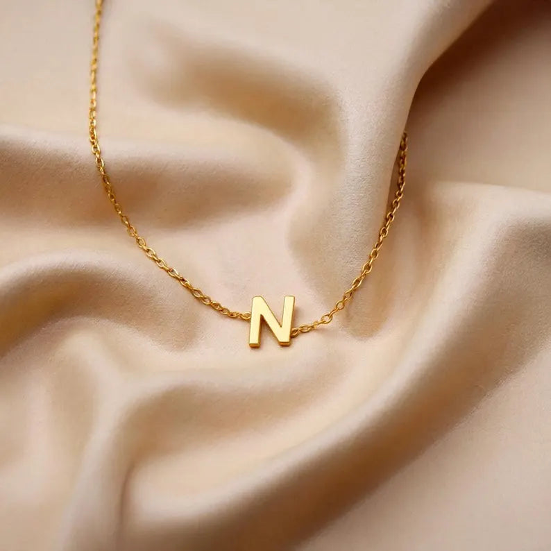 Dainty Initial Necklace Customizable