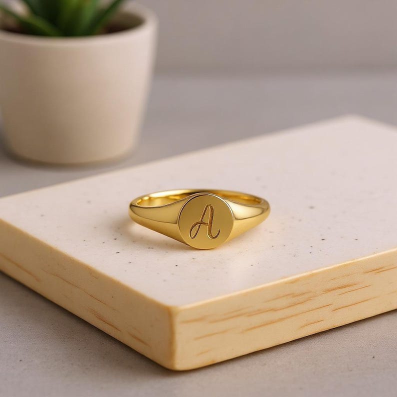 Initial Signet Ring