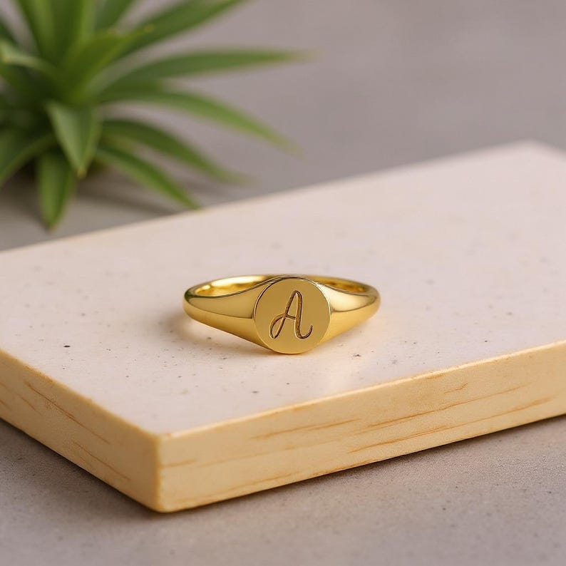 Initial Signet Ring