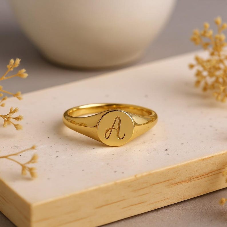 Initial Signet Ring