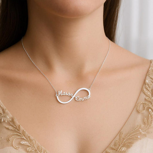 Couple Name Infinity Necklace