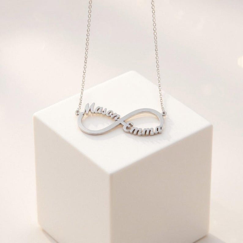 Couple Name Infinity Necklace