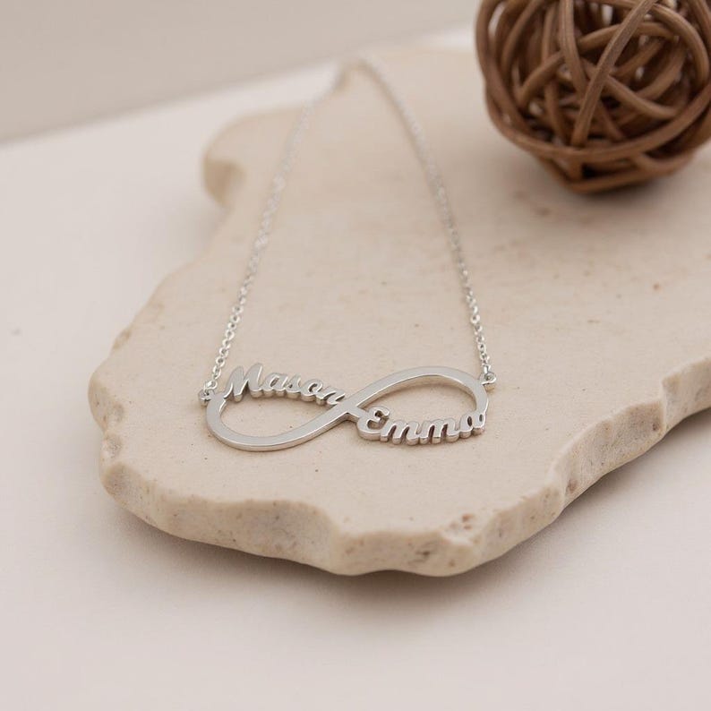 Couple Name Infinity Necklace