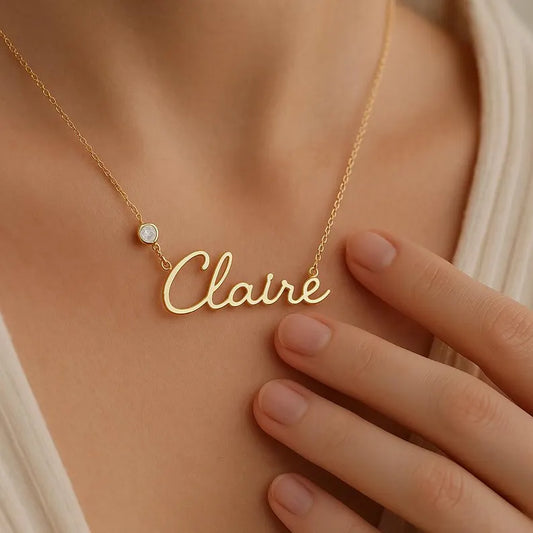 Name Birthstone Necklace