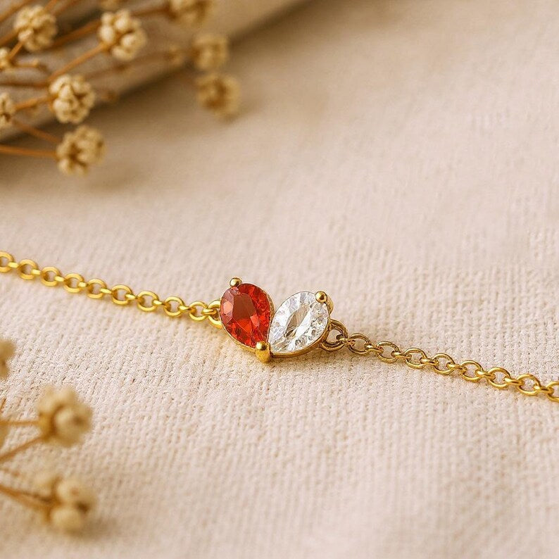 Double Birthstone Bracelet