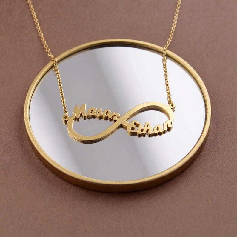 Couple Name Infinity Necklace