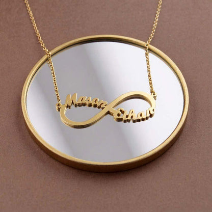 Couple Name Infinity Necklace