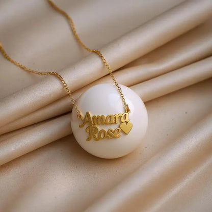 Couple Name Heart Necklace