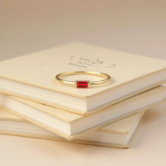 Baguette Birthstone Ring
