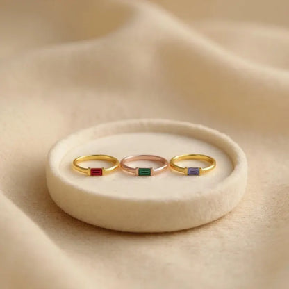 Baguette Birthstone Ring