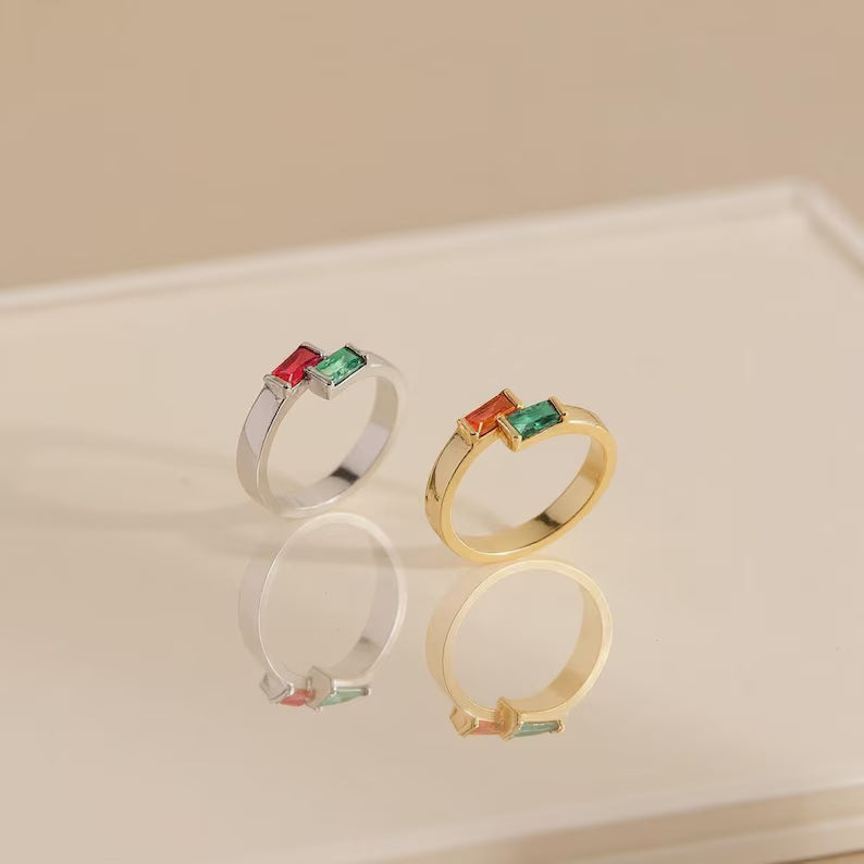 Two Birthstone Ring