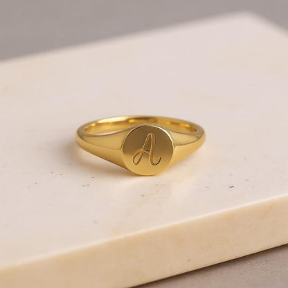 Initial Signet Ring