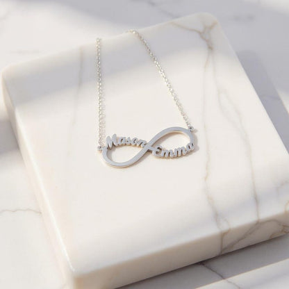 Couple Name Infinity Necklace