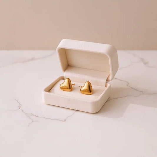 Bubble Heart Stud Earring